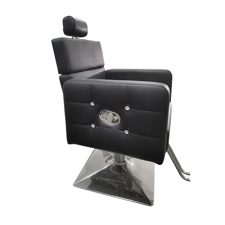 pengde chrome base swivel leather lounge beauty ladies recliner salon chair