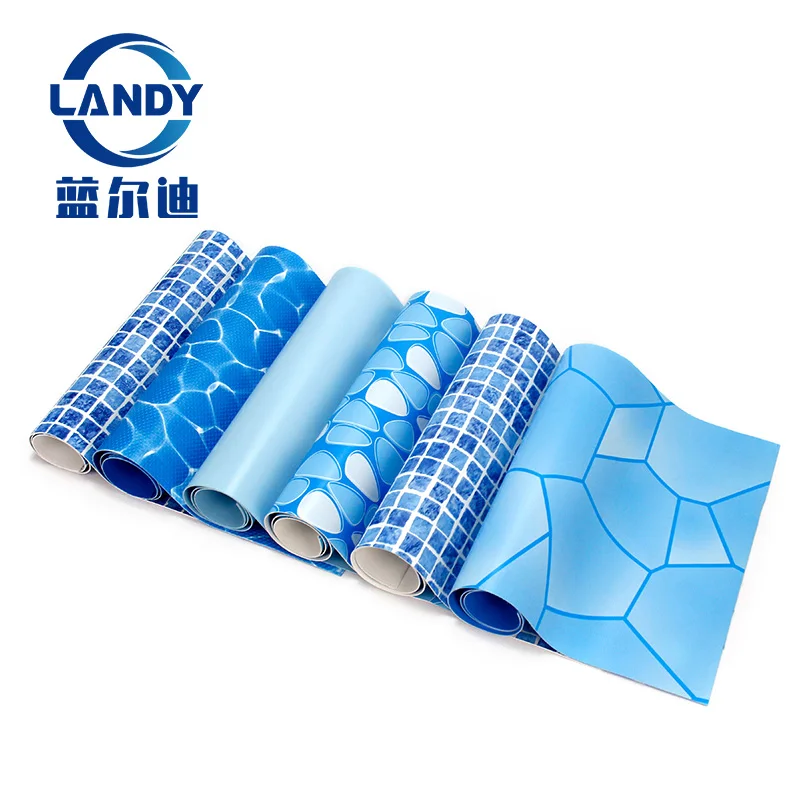 Landy Dark Blue Inground Swimming Pool Liners PVC Material for Large Hotel Swimming Pool