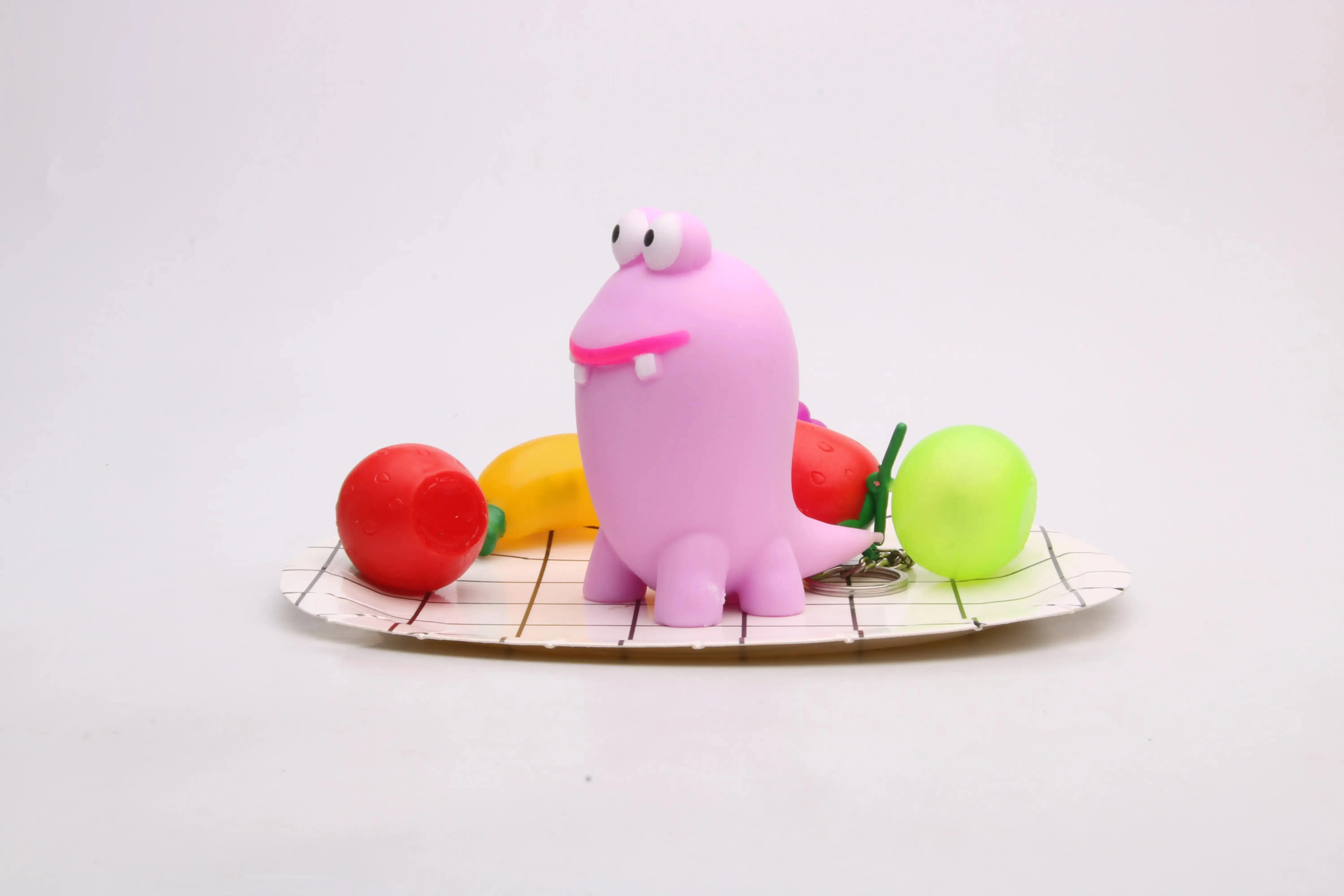 XTQ Stress Ball Factory Outlet Anti-pressure  Fidget Toy Customize Squishy Flashing Buck Teeth Monster for Kids