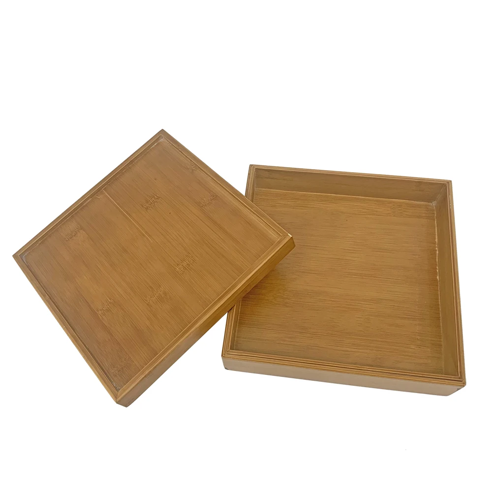 Custom Natural Bamboo Tea Box Bamboo Stash Box Bamboo Storage Box Organizer