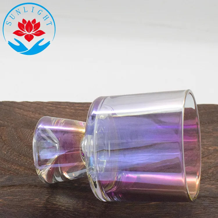 Factory Price High Quality  Colourful Vintage  Cocktail Glasses With Stem , Plating  Cocktail Mixing Glass