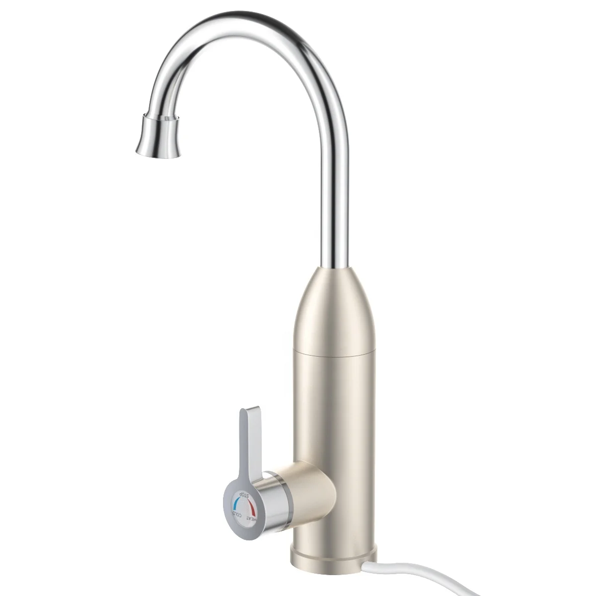 Farmhouse Sink kitchen Care Water Saving Faucet Aerator Push Water Tap Households Chores Faucet-steel With Mini Lcd Screen