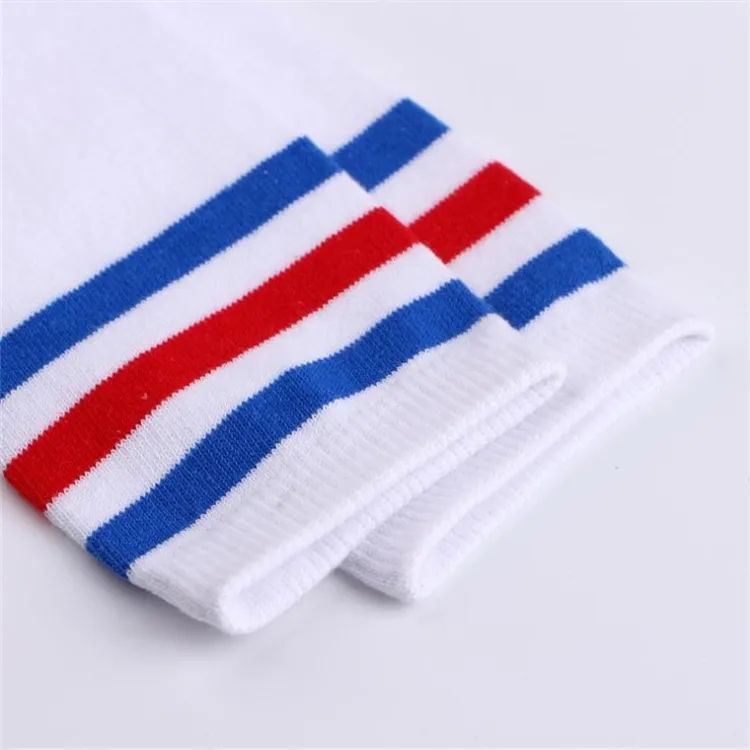 Kids Boy Girl Students Sports Knee High  School Uniform  Striped White School Socks