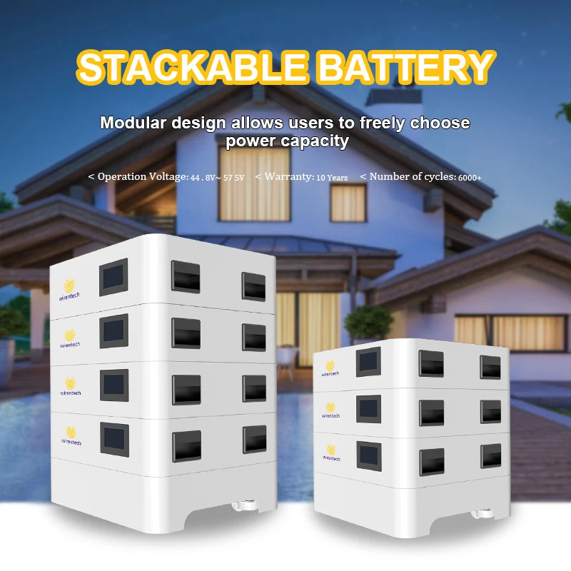 Wirentech 51.2V 100AH Lithium Battery Stackable LiFePO4 Battery module for Energy Storage