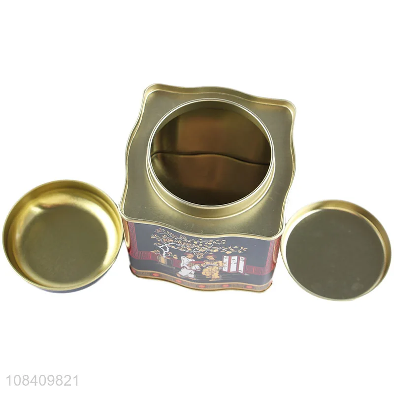 Chinese Design Style Tin Tea Canister Packing Tins For Tea With Small Lids