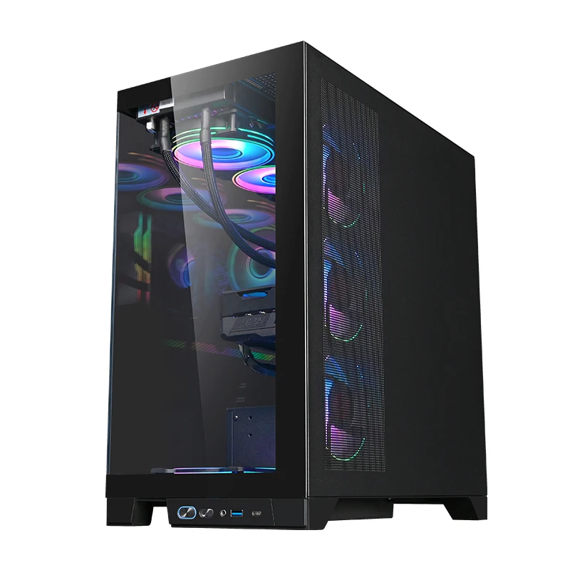 Computador Gamer Accessories PC Casing Gabinete Mid Tower Gaming Case ATX Case With Side Panel Window
