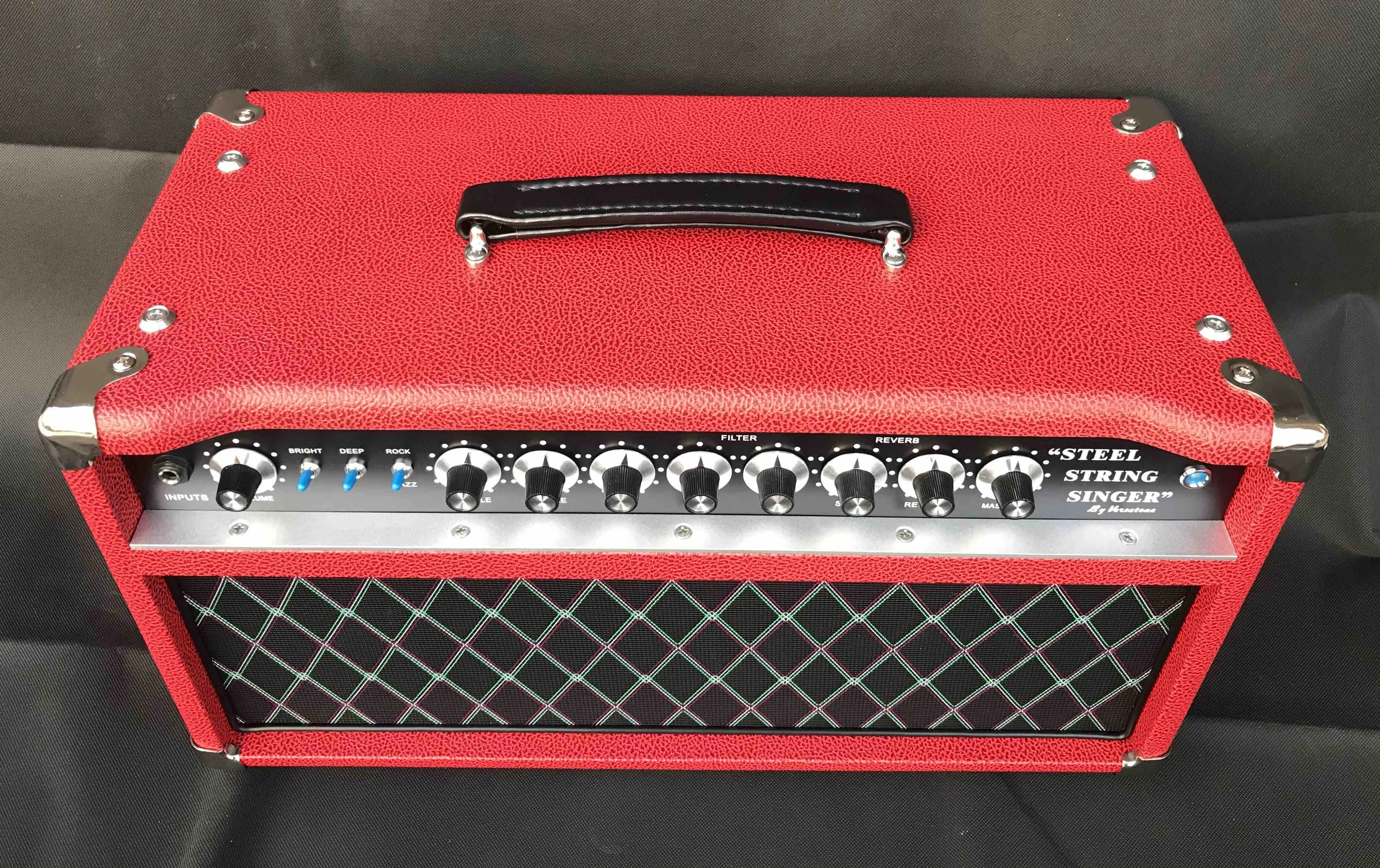 
Professional Tube Guitar AMP Head 100W Grand SSS100 Steel String Singer Valve Amplifier in Red 
