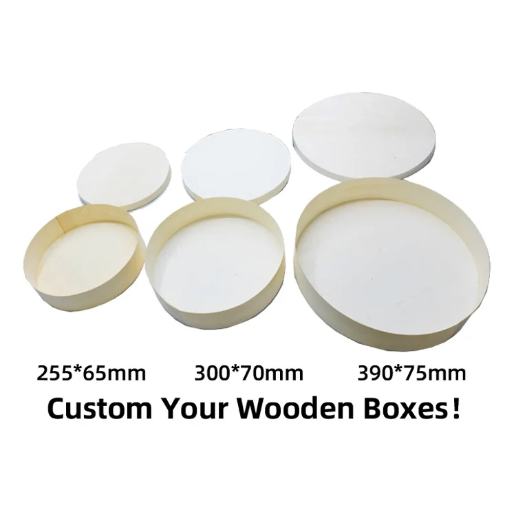 Reusable 12inch To go Disposable Food Board Containers Balsa Wood Round Gift Dessert Cheese Platter Box for Charcuterie with Lid