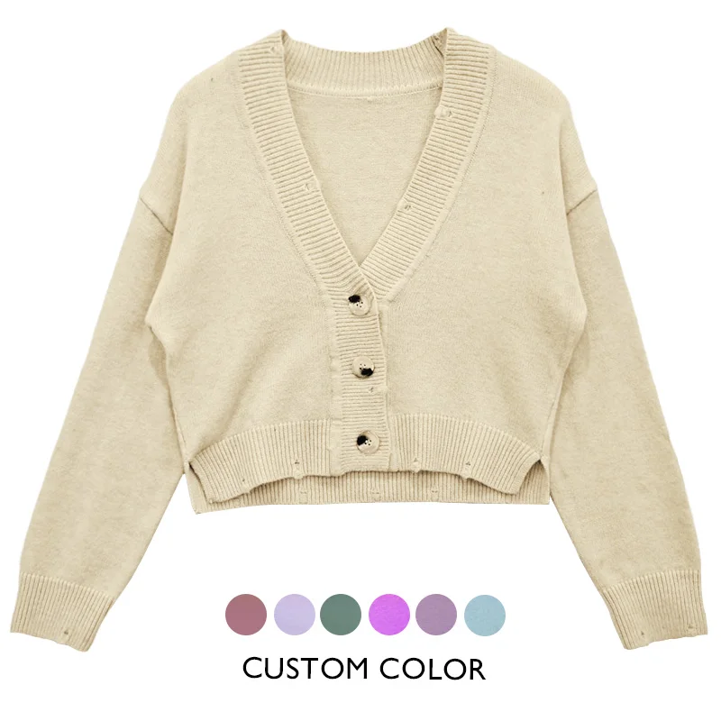 Long Sleeve girl knit pullover long cardigan Wholesale winter sweater women Printed  sweater high quality sweater