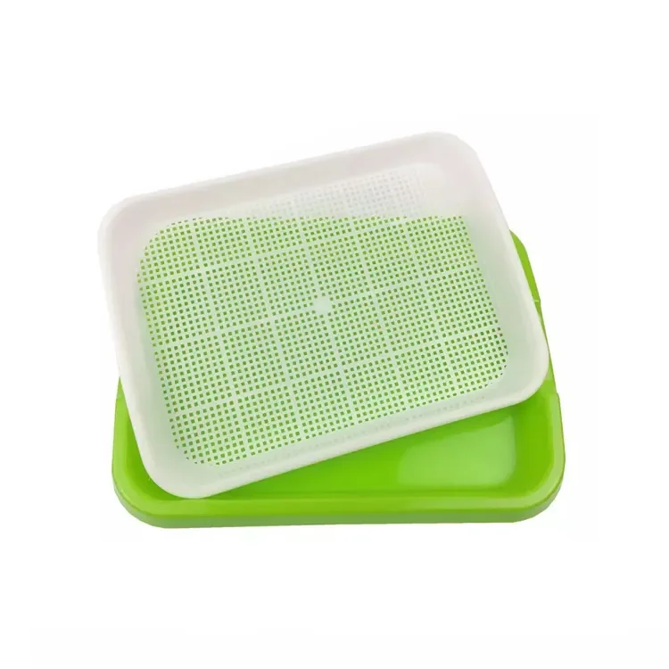Garden Seed Sprouting Tray with Drain Nursery Microgreens Growing Trays Wheatgrass Container Germination Propagation Tray