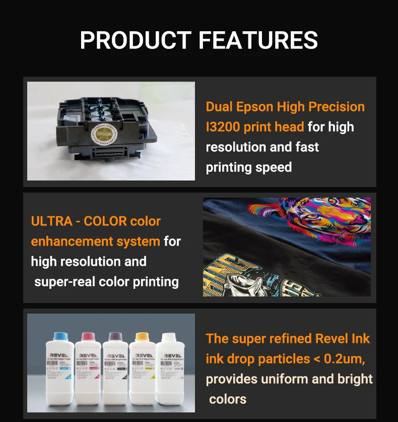 RiCOMA 600mm DTF Printer Automatic T-Shirt Printing Machine with Slim Powder Shaker