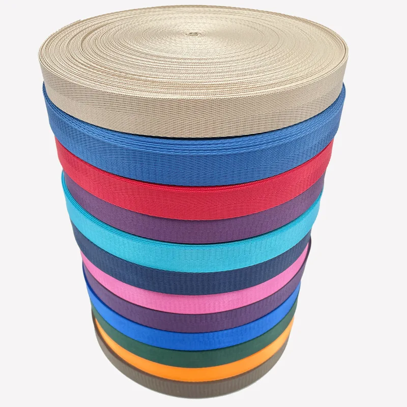 Wholesale herringbone 1 inch polyester webbing woven webbing straps polyester nylon webbing