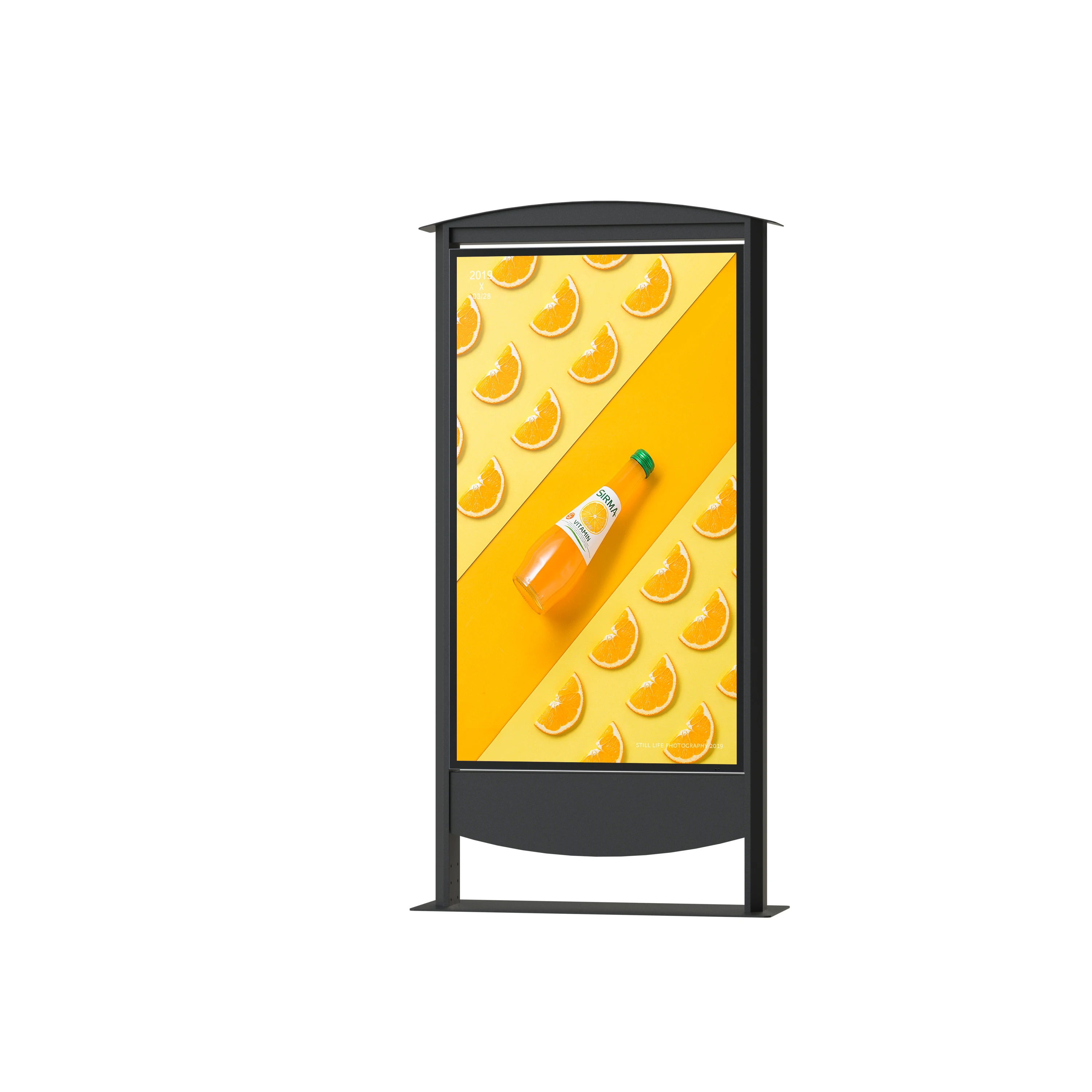 55 outdoor totem, IP67 outdoor lcd panel, 4000 Nits outdoor lcd video wall