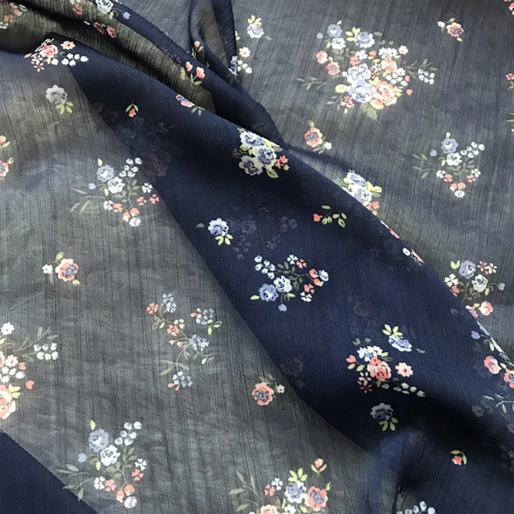 Хит продаж новейший стиль крикель Цифровая печатная шифоновая мох шифоновая ткань креп 75d шифоновая ткань для одежды