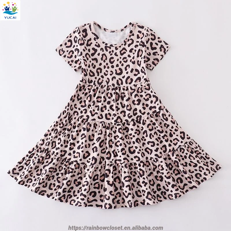 Teenager Girls Vintage Stripes Dress Children Casual Cotton Wearing Child Boutique Summer Outfits Clothing Short Sleeve Pattern