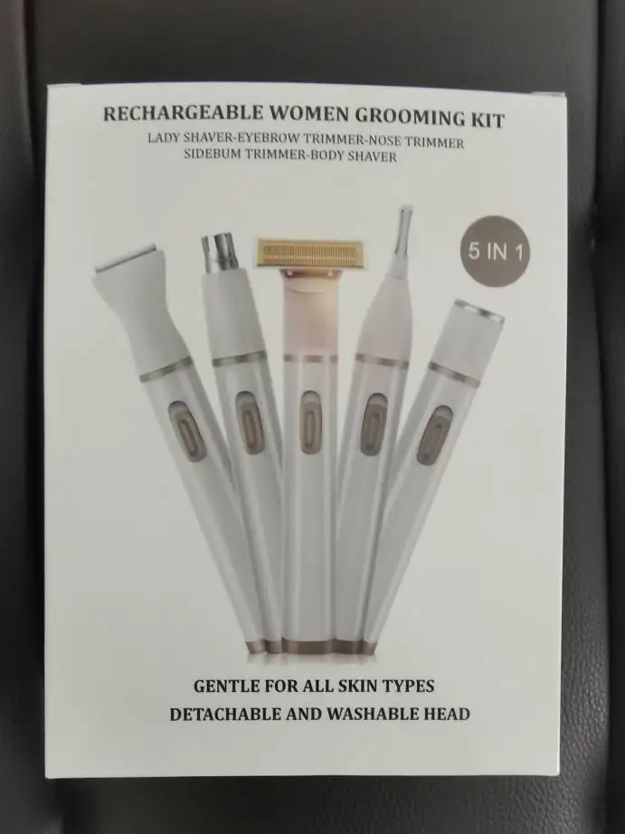 IFINEbeauty 5 в 1 сменный USB Перезаряжаемый набор для ухода за женской кожей лезвия лица Бритва носа бородка бровей Триммер