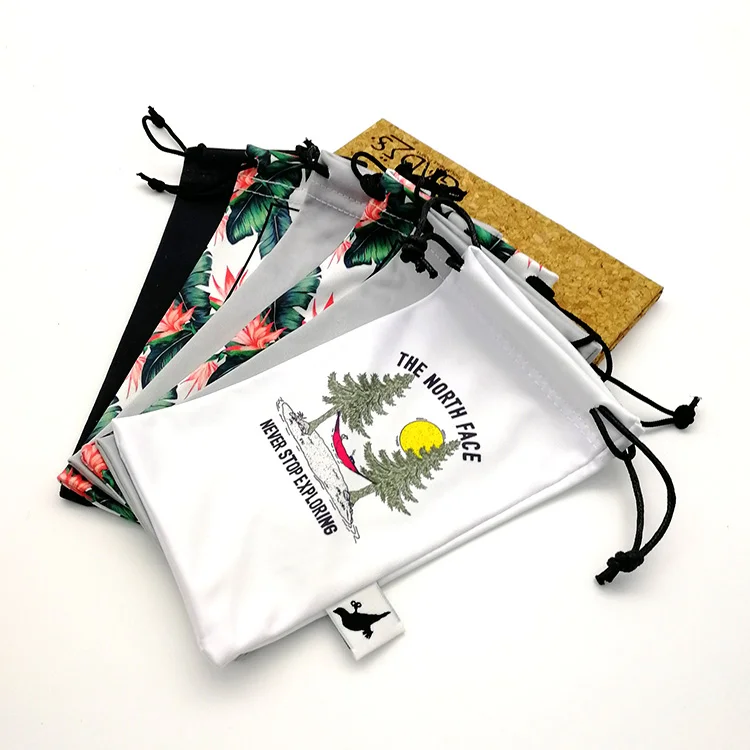 Portable environment-friendly microfiber pouch glasses cloth bag sunglasses  case