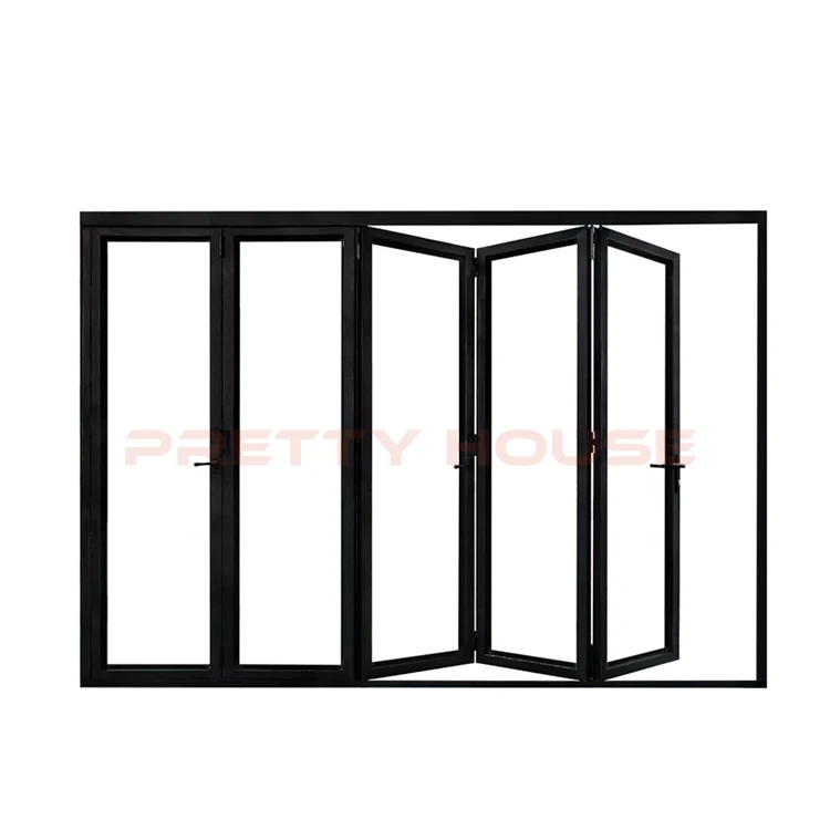 Bi fold doors exterior aluminium accordion doors folding glass door