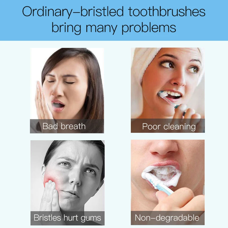 Hot Sale Electrical Toothbrush Bamboo Head Electric Toothbrush Removable Head Bamboo Electric Tooth Brush Heads