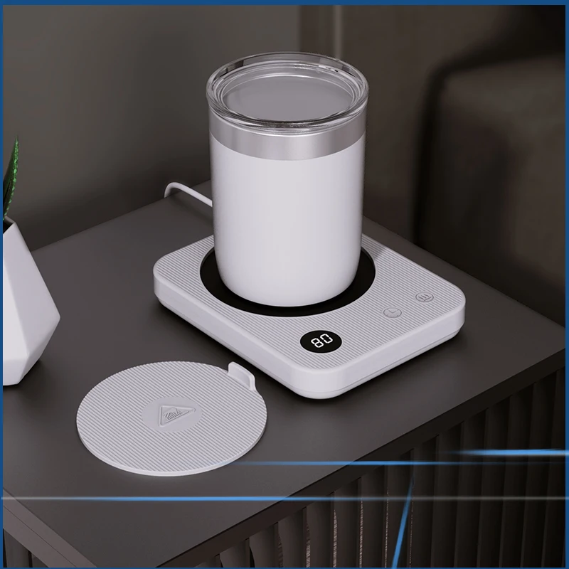 Smart Self Heating Cup Pad Wireless Mobile Charging Thermostat Coffee Cup Warmer Coffee Cup Travel Mug Warmer
