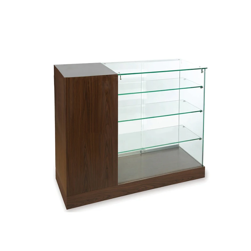 Custom High Quality Frameless Full Vision Product Display Glass showcase Counter
