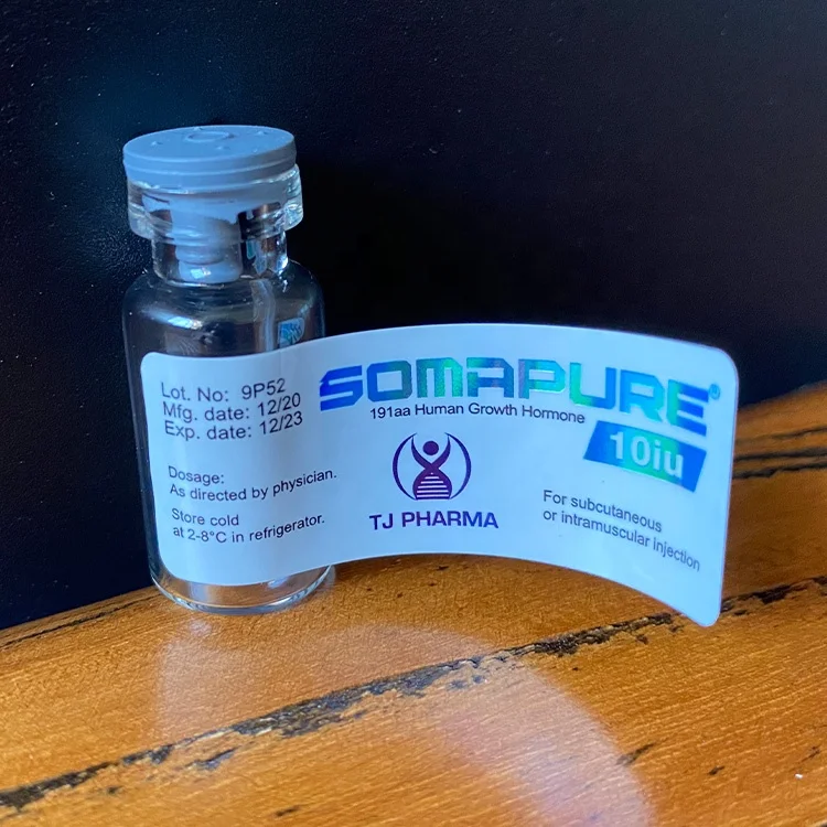 WRD 75 Mini vials packaging label 2ml 3ml ampoules 10 vials each tray hormone pharmaceuticals packaging labels