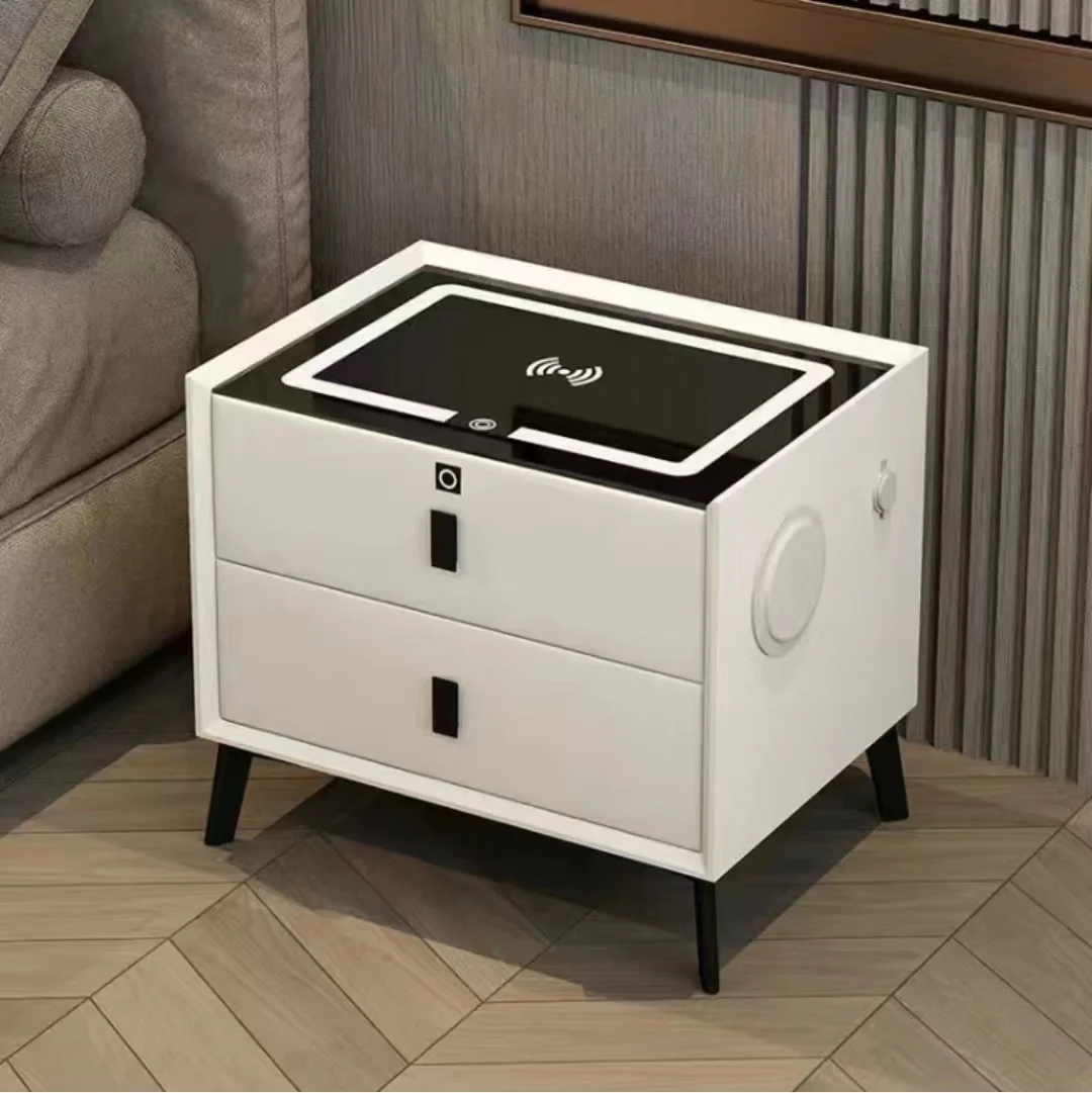speaker/fingerprint recog marble bedside table bedside table wireless charging night stand
