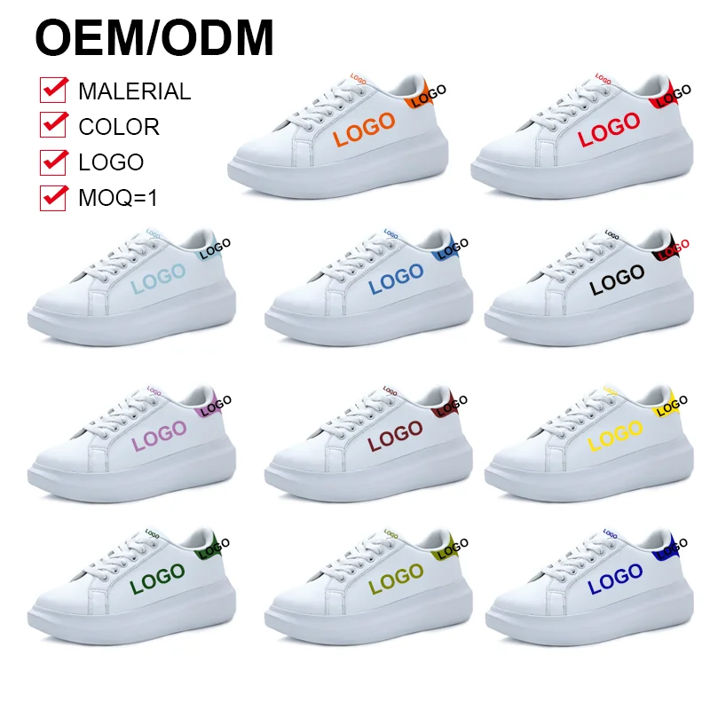 Shoes Men, trending products 2023 new arrivals Shoes Leather Custom Fashion White Sneakers for Men Women
