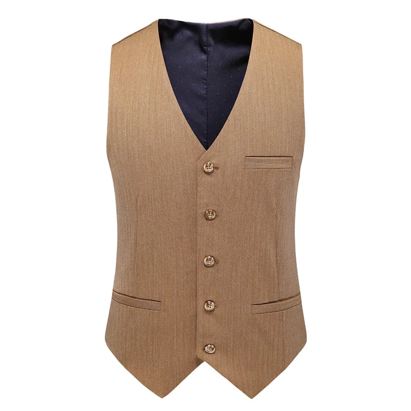 Fashion Design Brown Khaki Men Suit Slim Fit Business Blazer Suit For Men