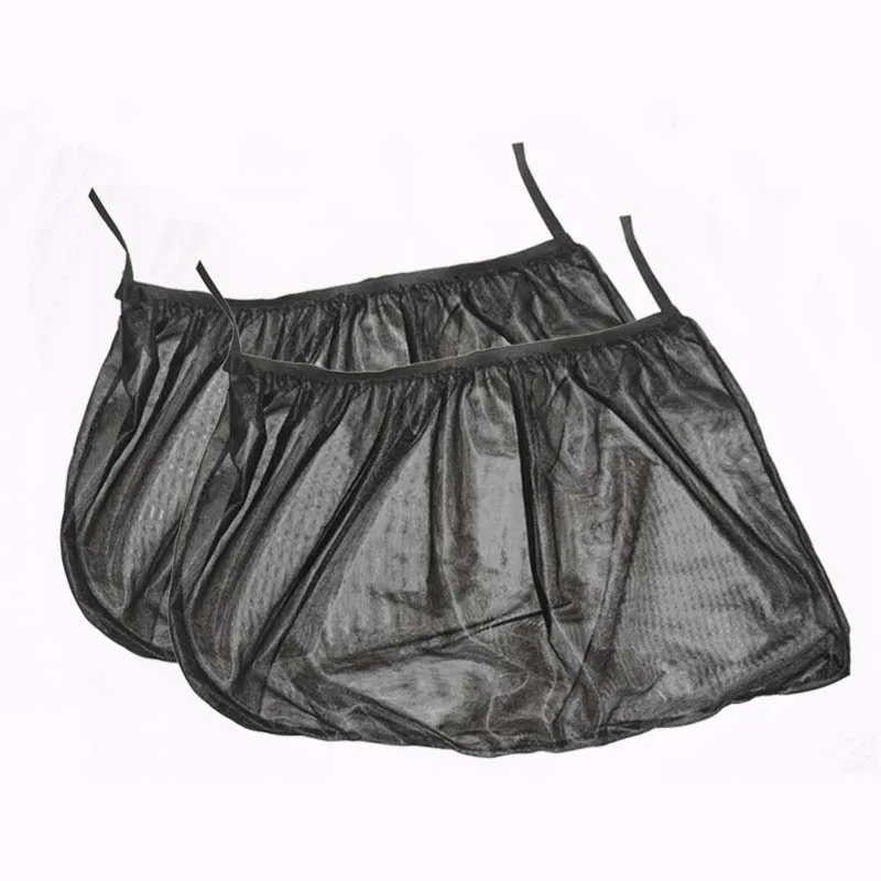 2 Pack universal sun uv protection cover car side sunshade breathable stretchy mesh curtain window cover