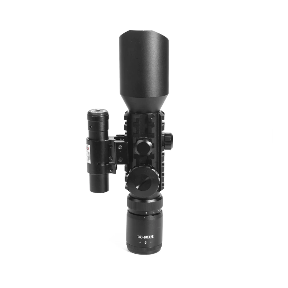 Foreseen M9 3-10X40 EG Optics Red Green Illuminated Sight Scope with Red Dot Laser for Outdoor Hunting