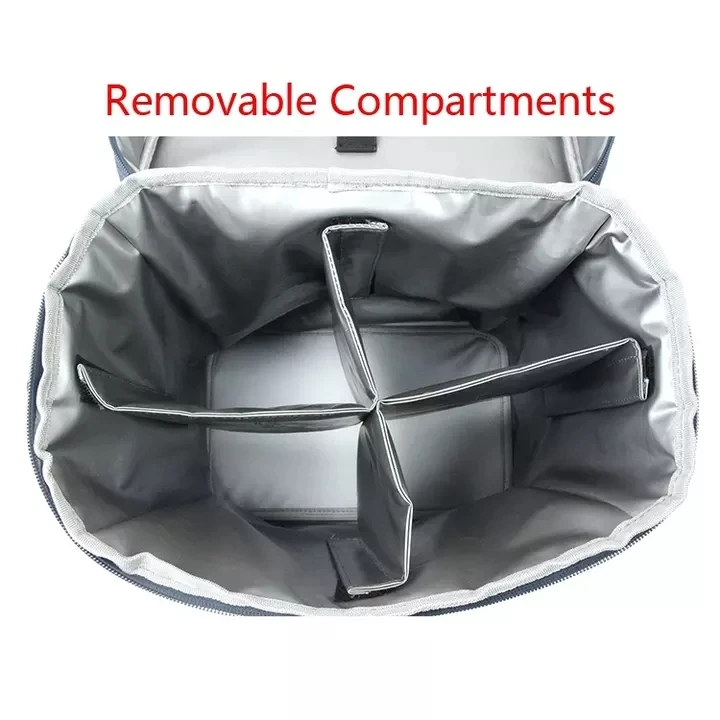 Large Ice Lunch Beer Bottle Cans Picnic Food thermal box custom logo 4 compartment champagne wine Insulated cooler bag