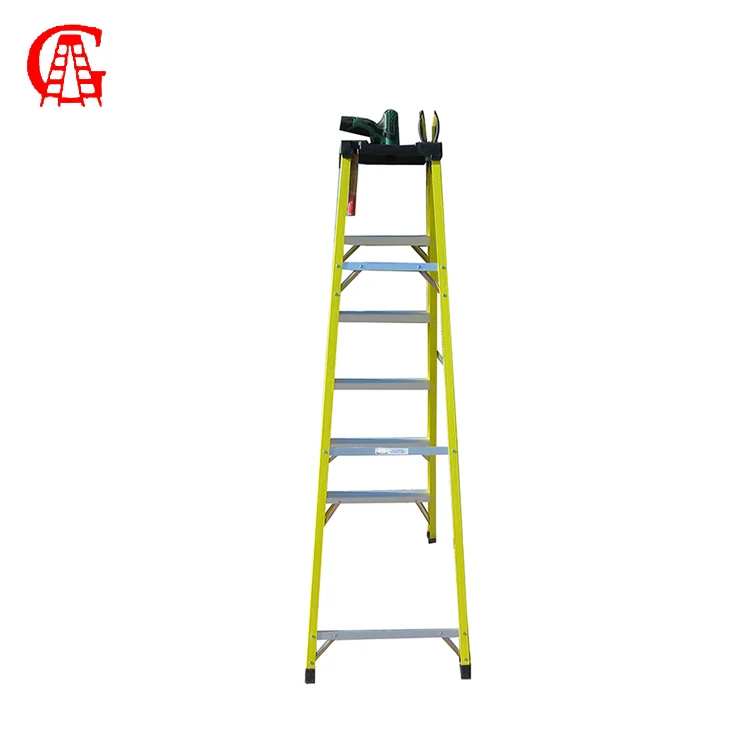 new compact fiberglass telescopic Folding ladder