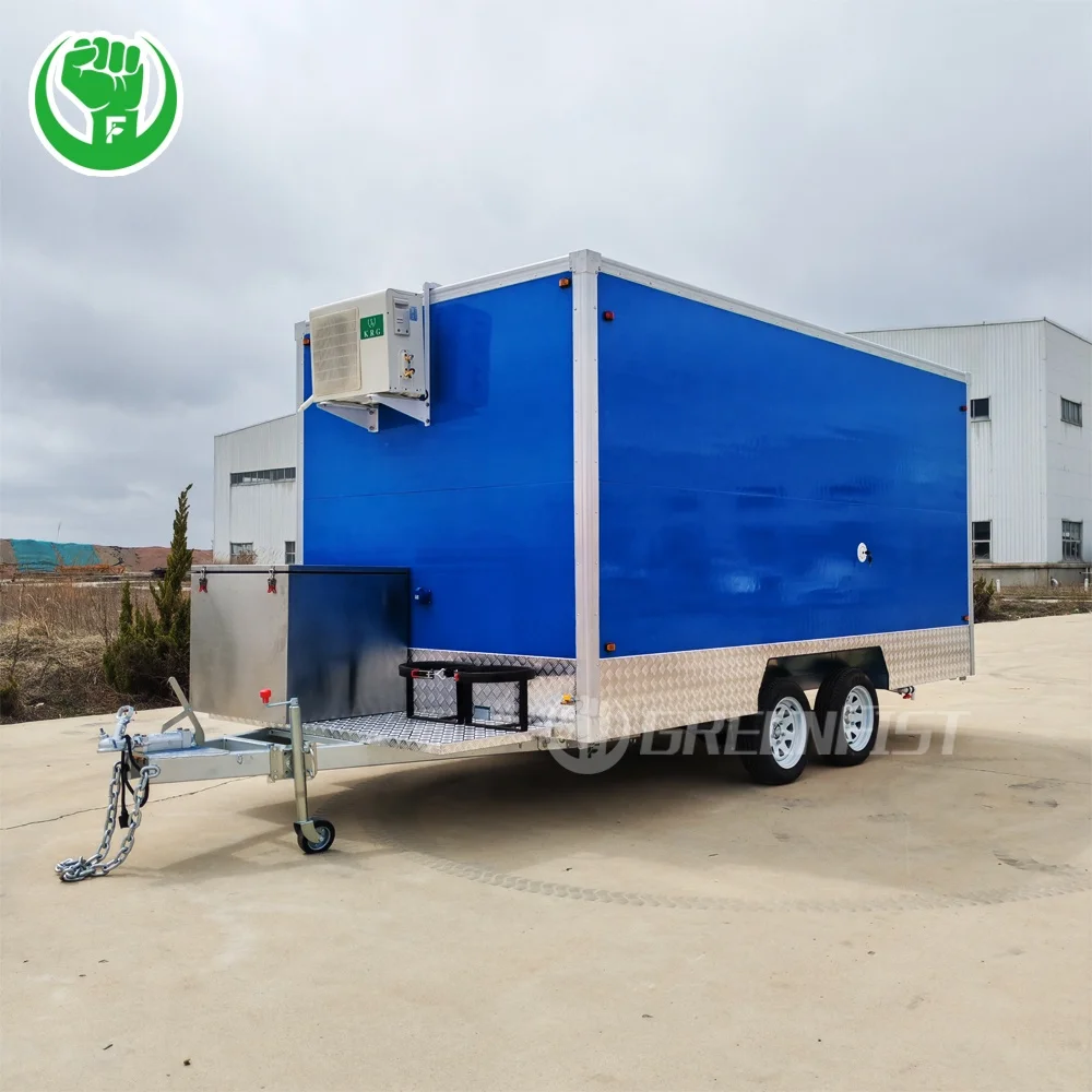 pizza oven trailer donut food trailer food cart with refrigerator
