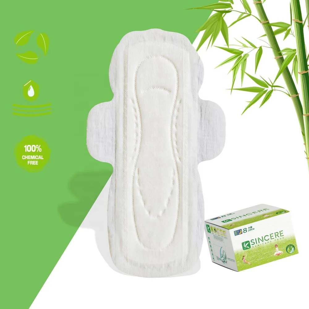Factory direct sell Biodegradable leak-proof sanitary napkins Disposable Natural corn bamboo fiber allergy free sanitary pads