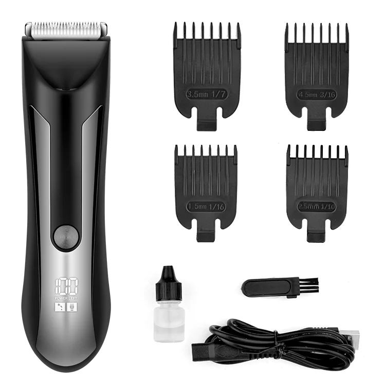 Low Noise Professional Hair Trimmer Cordless Men Quality Electric Hair Cutting Machine Detachable Design Hair Clipper With LCD