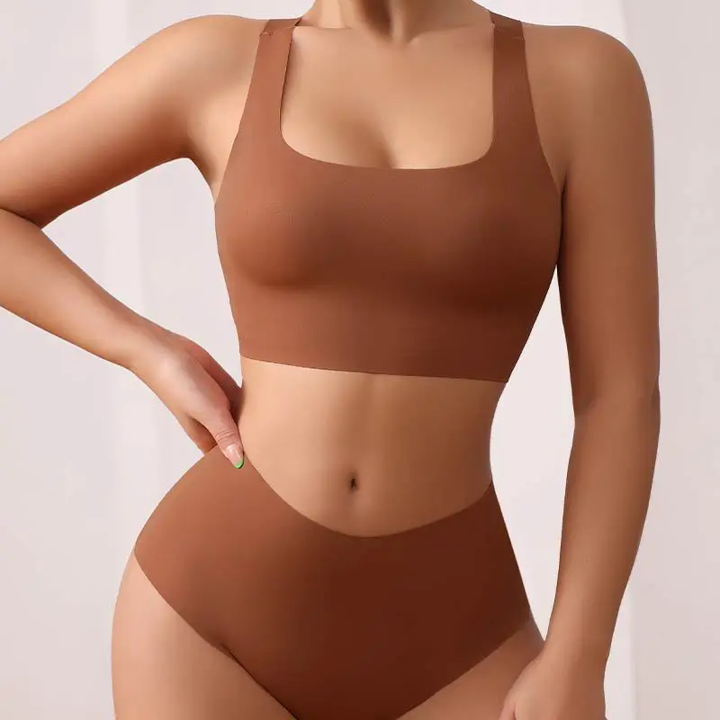 2023 new yoga set two Pieces fitness yoga wear seamless work out set Women sexy gym sport bra set for women