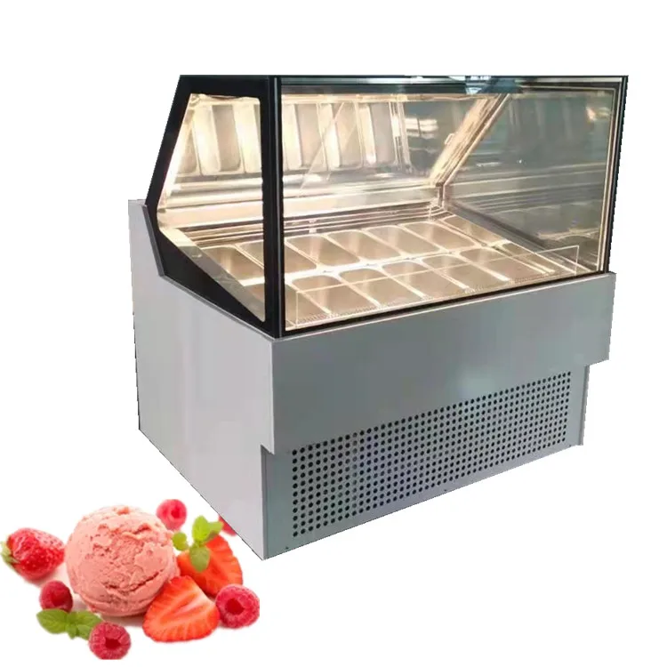 OEM Luxury Ice Cream Display Food Grade Popsicle Cabinet Freezer for Sale Cake Commercial Snack Showcase