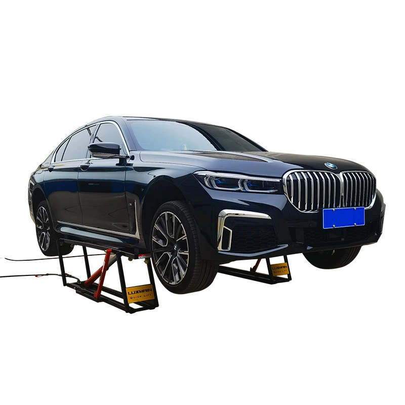 L850HL 3200kg Portable Scissor Double Cylinder Hydraulic Quick Lift Jack Car Wash Beauty Movable Lift Two Post Parking Lift