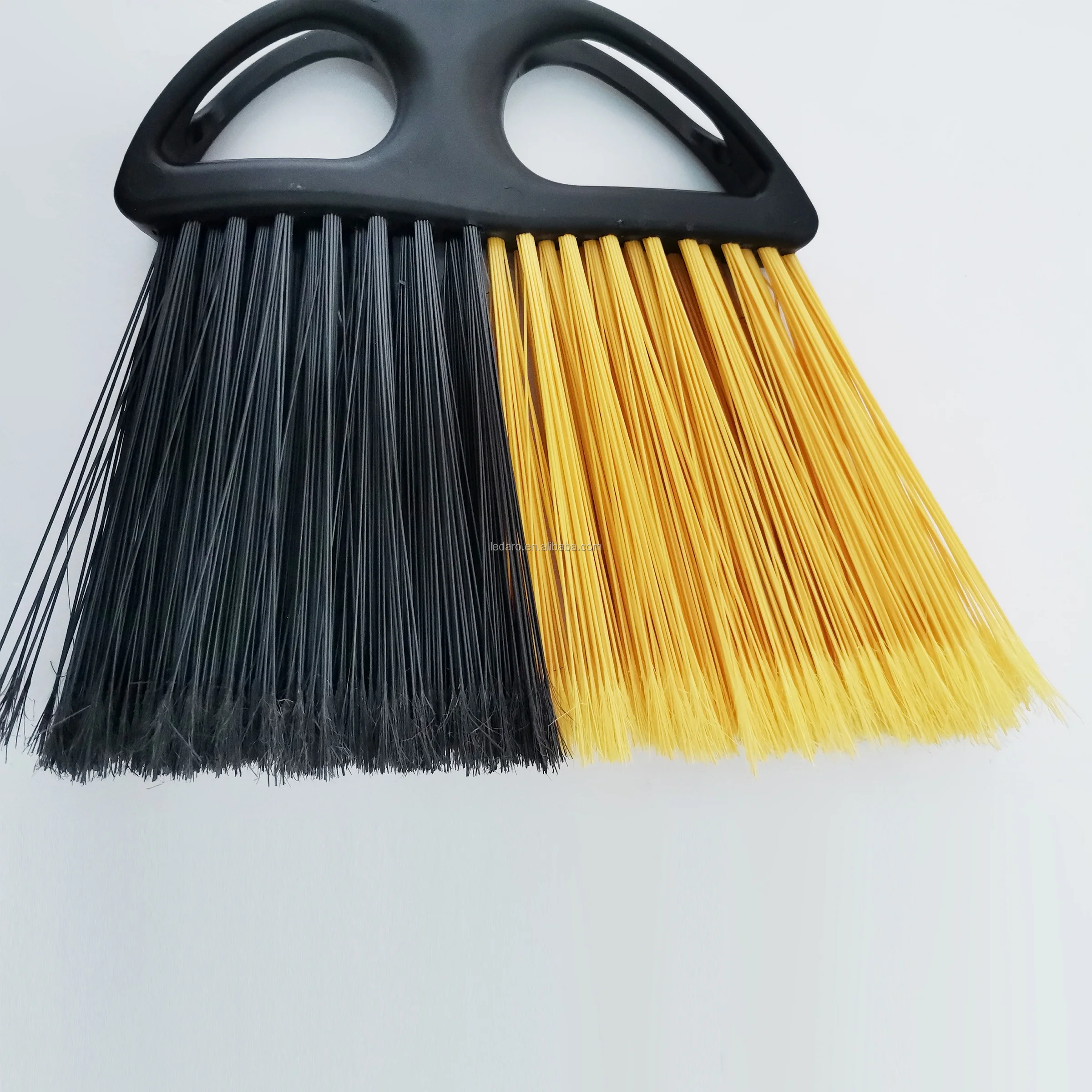 Broom and Dustpan Set, Upright Dust Pan and Broom with Steel Long Handle for Home Kitchen Room Lobby Office Floor Clean