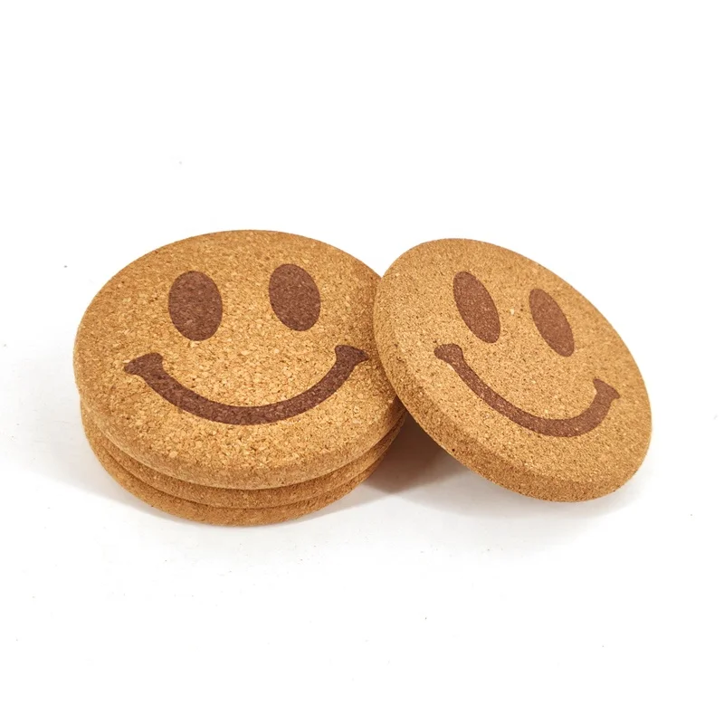 1 NEW Custom Cork Coasters Round Square Shape Design Beer Cork Coaster with Laser Engrave Print Logo Wine Cork Coaster