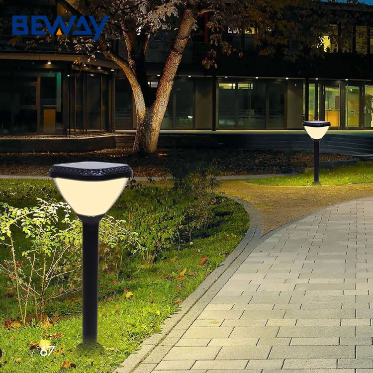 Garden Square Pillar Lamp Ip65 Waterproof Outdoor Fence Yard Lawn Deck Led Solar Post Light