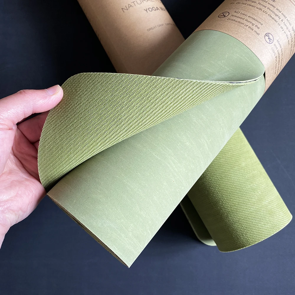 5mm thick non slip super grip jade yoga mat style custom jade green color private label 100% natural rubber yoga mat