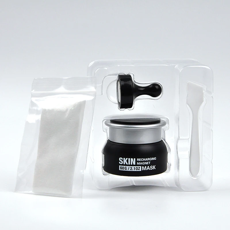 Deep Cleansing Anti Aging OEM Magnet Black Clay Mud Face Mask Magnetic Facial Mask