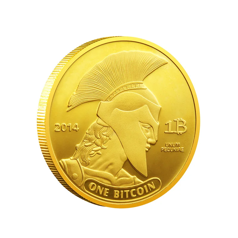 
 Gold Plated Titan Commemorative Coin BTC Bitcoin Collectible Collection Coin  