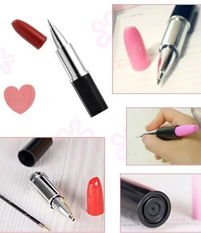 Новинка дизайн Студент Дети записи канцелярские мини пластик ручка с Индивидуальные Логотип Мода Губная Помада Форма