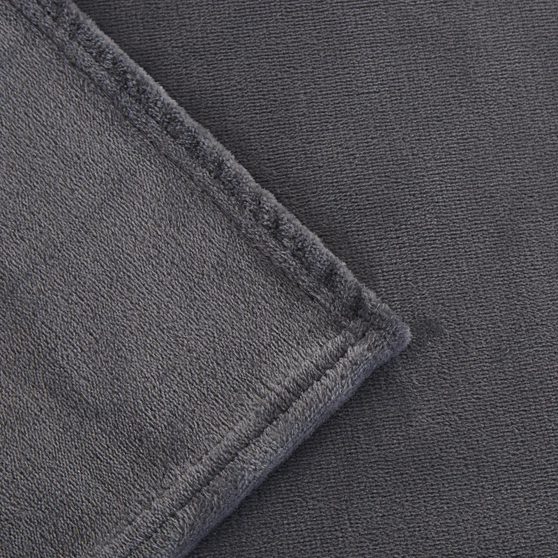 Baby Coral Velvet Four Piece Winter Flannel Bedsheet set Towel Embroidered Quilt Cover Sheets Thicken Warm Dark Gray