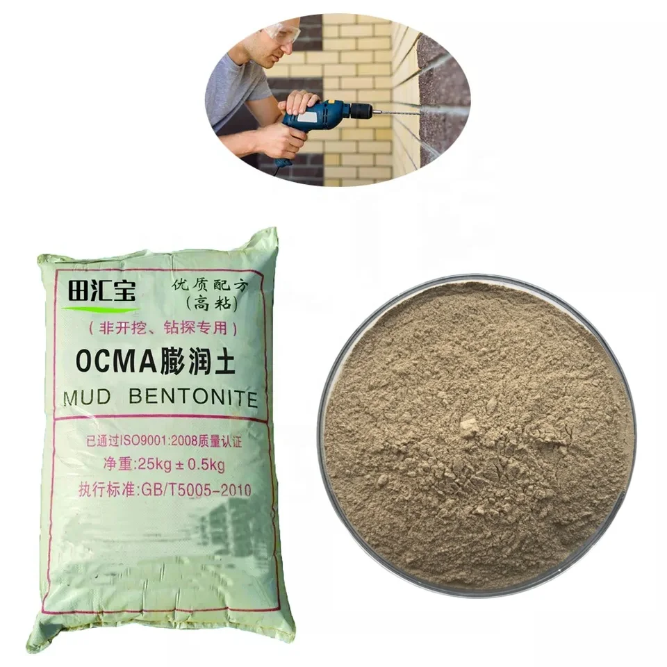API Sodium/Calcium Bentonite Powder China Supply 25kg Bag Multani Mitti Clay Montmorillonite Material for Drilling Mud Cosmetics