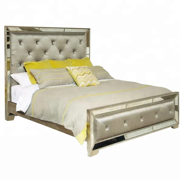 New design low price factory direct sale  mirrored beds