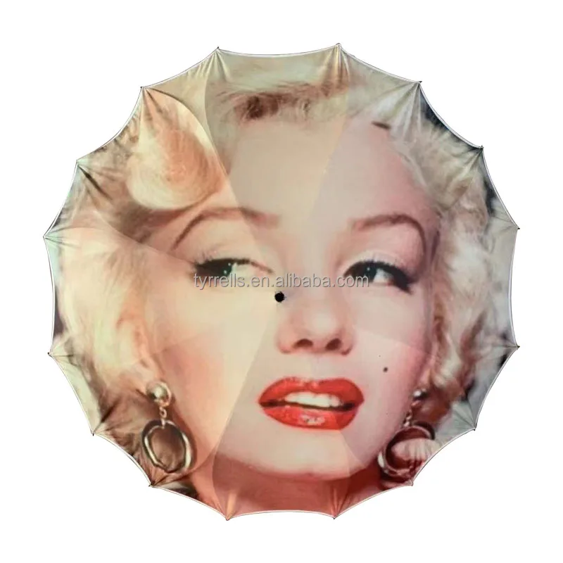 3D design  23 inches 16 ribs auto opening one oice canopy tiger umbrella with fiberglass frame 3D design customer design